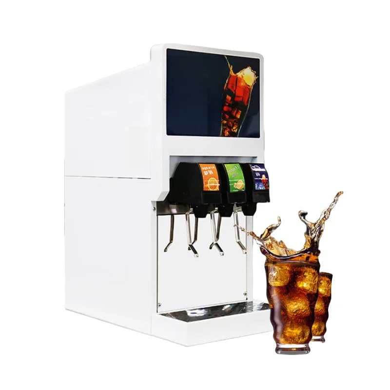 Dispensador de Refrescos Post Mix de 6 Bebidas, Máquina Comercial de Bebidas Carbonatadas con 6 Sabores