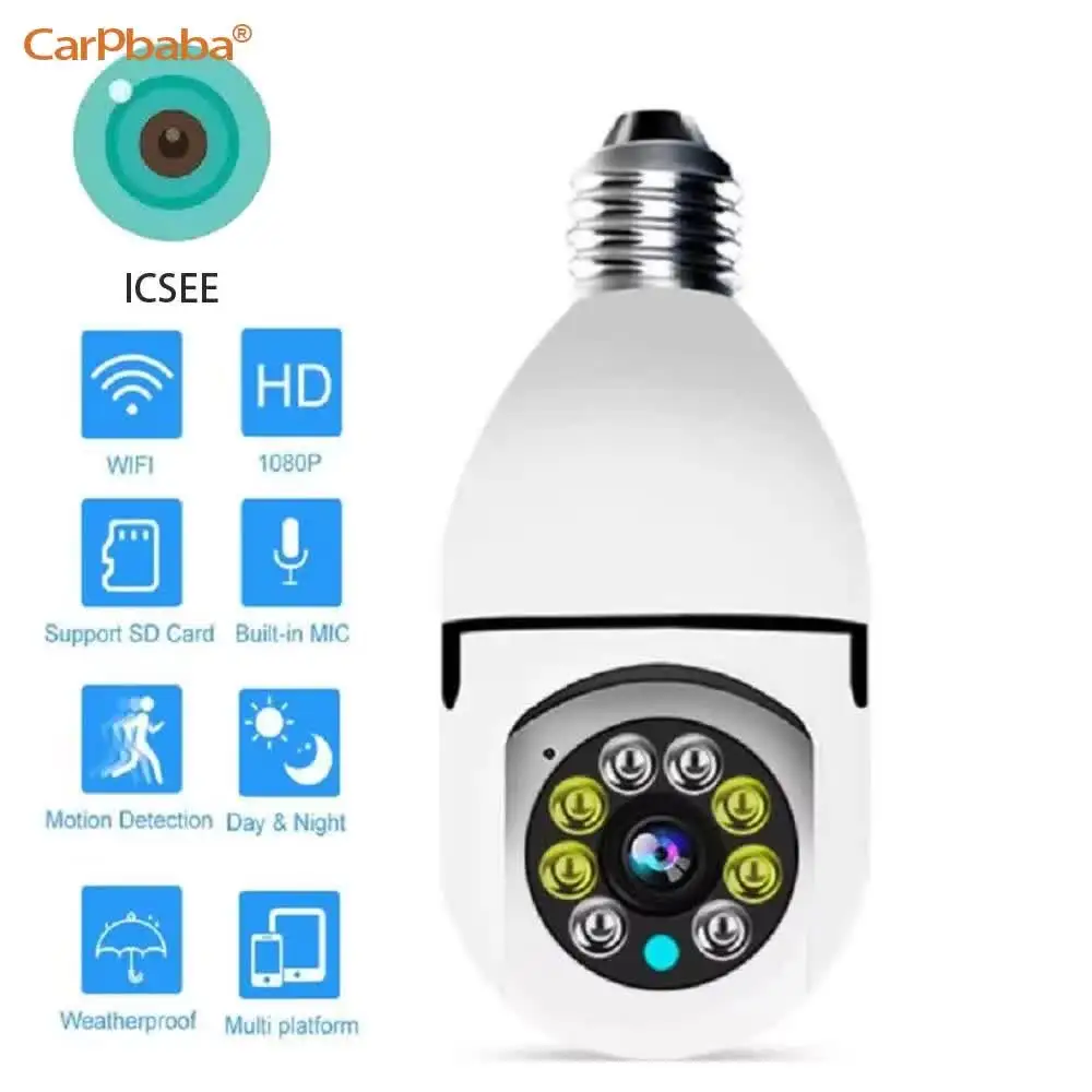 

ICSEE 2MP Wifi Camera E27 Surveillance Camera Color Night Vision 360° Rotating Human Tracking Security Protection Smart Home