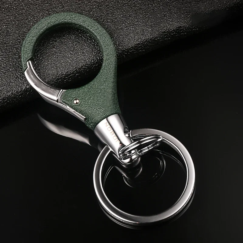 Car Keychain Male and Female Couple Key Chain Waist Hanging Buckle Stainless Steel Key Ring Double Ring Gift