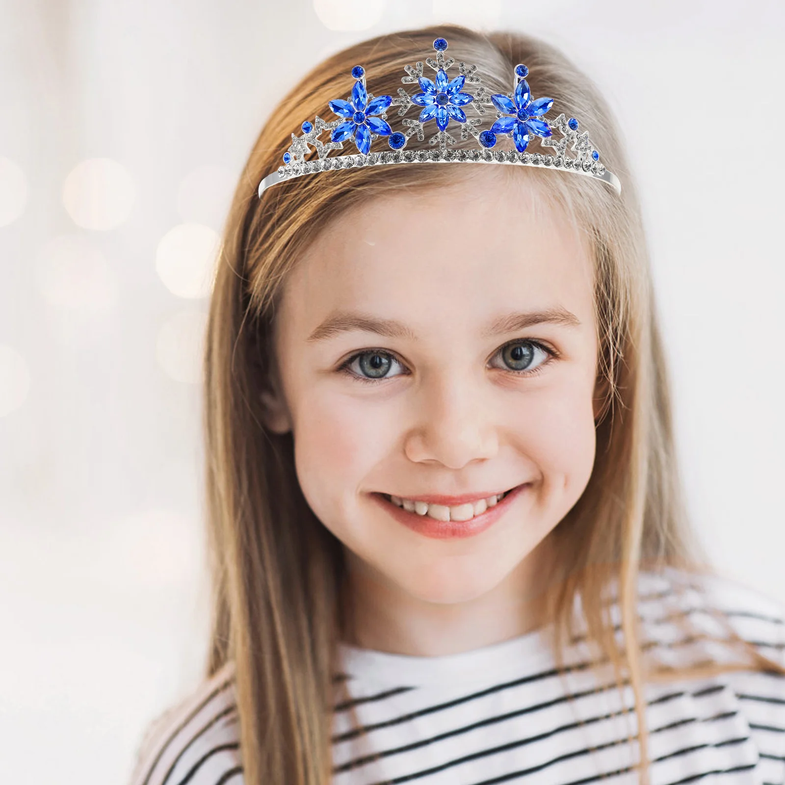 1pc couronne bandeau flocon de neige coiffure pour fête d'anniversaire décoration alliage couronne porter Festival jeu de rôle accessoire