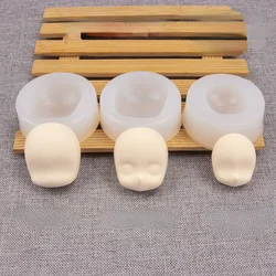 Polymer Clay Q Version Face Shape Silicone Mold DIY Pottery Cartoon Doll Anime Character Facial Contour Manual Making Tools