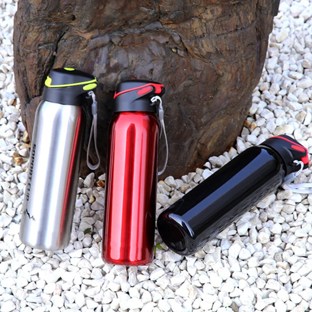 Original 500ML Bicycle Cycling Water Drink Bottle Outdoor Sport Stainless Steel Thermal MTB Bike Kettle Water Bottle Drinkware