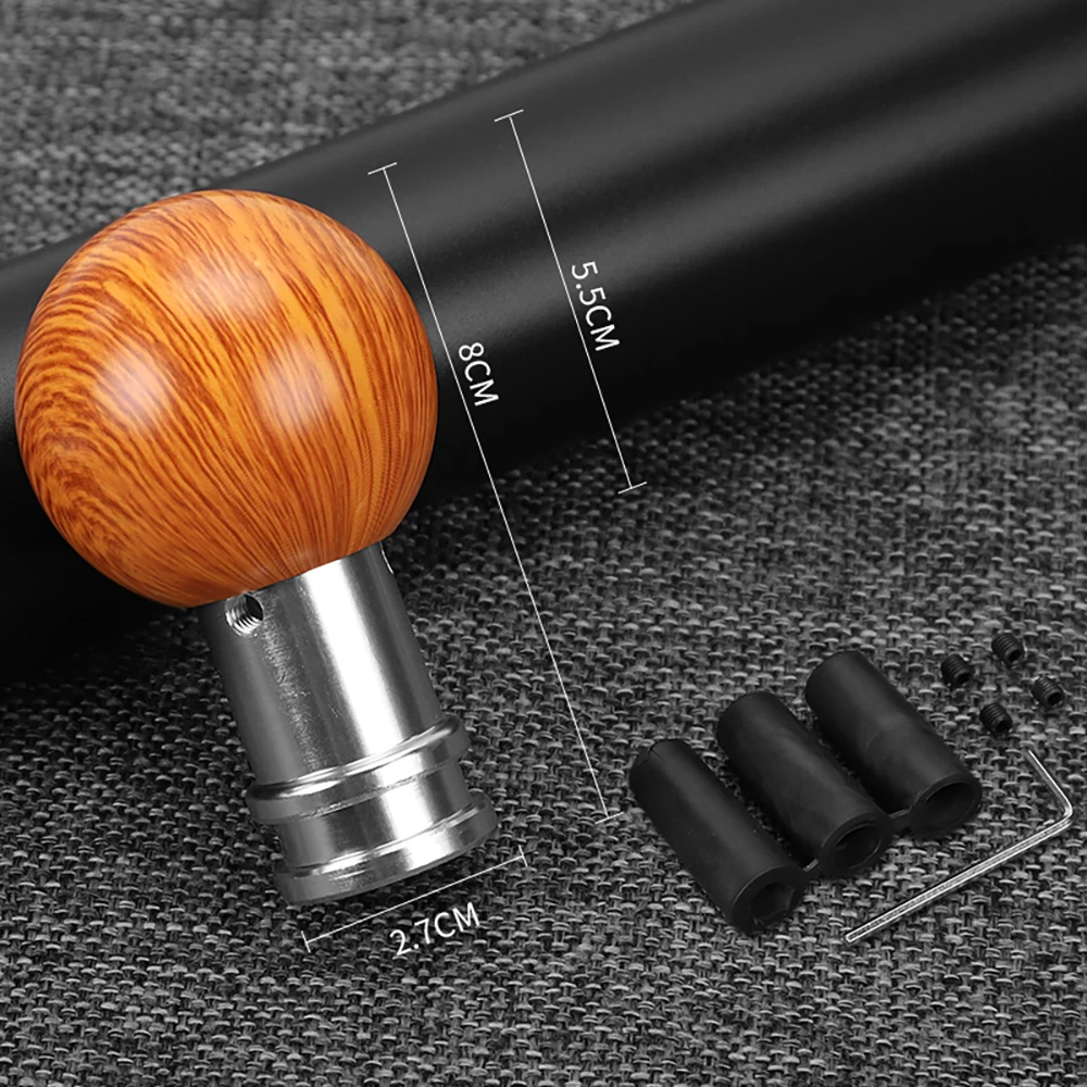Mahogany Wood Grain Carbon Fibre Gear Shifter Knob Car Interior Manual/Automatic Transmission Universal Auto Gear Lever