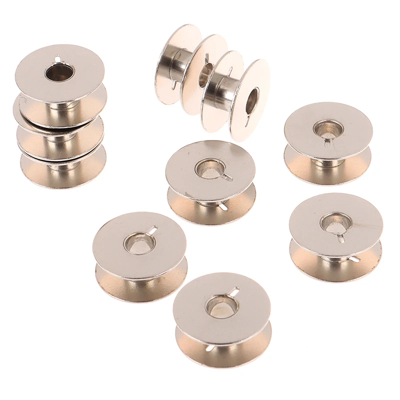 10Pcs metal spool sewing machine accessories industrial bobbin grooved bobbin