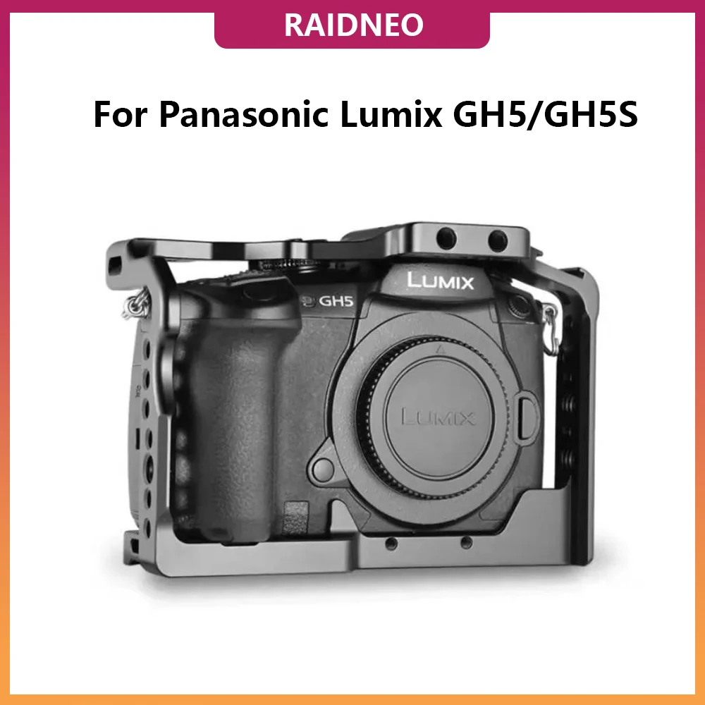 

RaidNeo GH5 GH5S Camera Cage for Panasonic Lumix GH5 GH5S Vlog Video Shooting Stabilizer Cage Frame Rig for Monitor Holder Flash