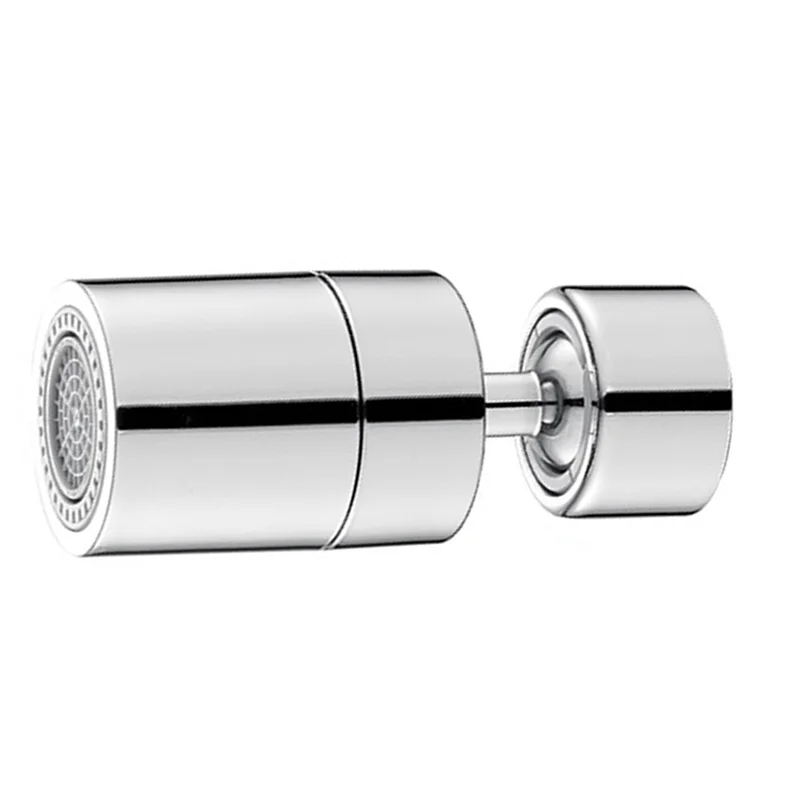 ABRE-2X Kitchen Faucet Spray Head Filter Adjustable Rotary Splashback Tap Nozzle Bubbler Kitchen Sink Faucet Silver B