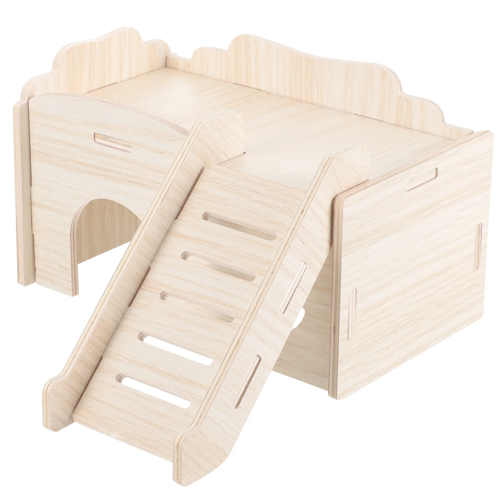 

Wooden Hamster House Cozy Hideout Natural Wood Small Pet Toy Safe Biting Prevents Cage Chewing Warm Shelter Good