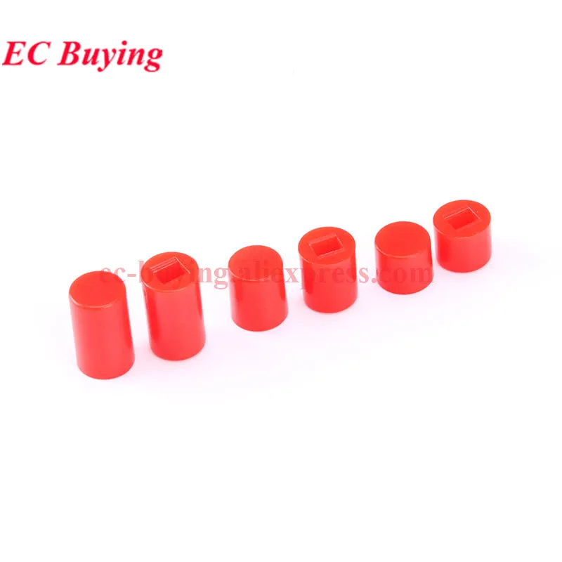 10-100Pcs 5.8x5.8 7x7 8x8 8.5x8.5mm Self Locking UNlock No-lock Push Tactile Power Micro Switch 6 Pin Button Switches 7X7mm Cap