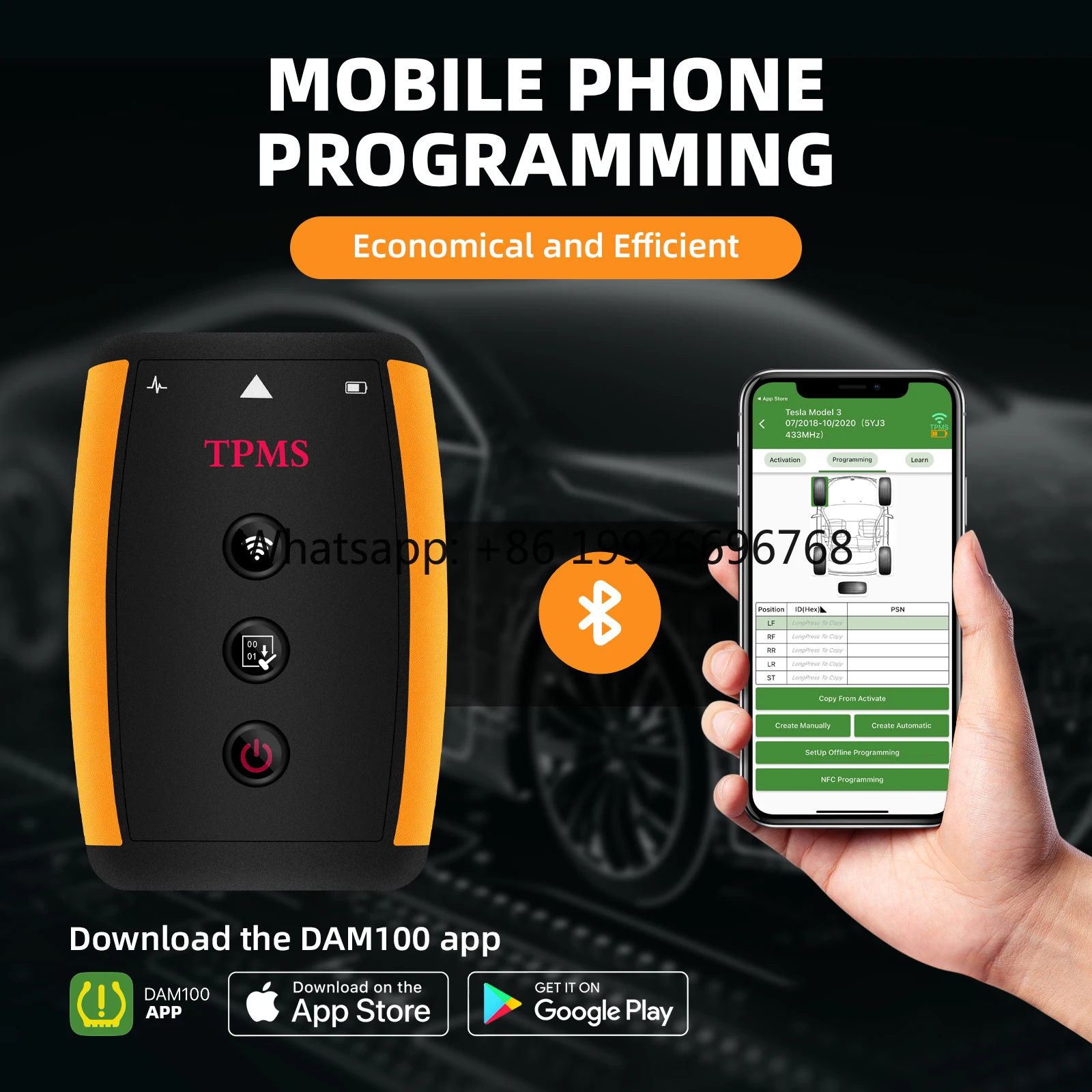 

Universal TPMS Programming Tool Phone-Programmed Diagnostic Activation Relearn Tool Universal Sensors for 315/433 MHz Vehicles