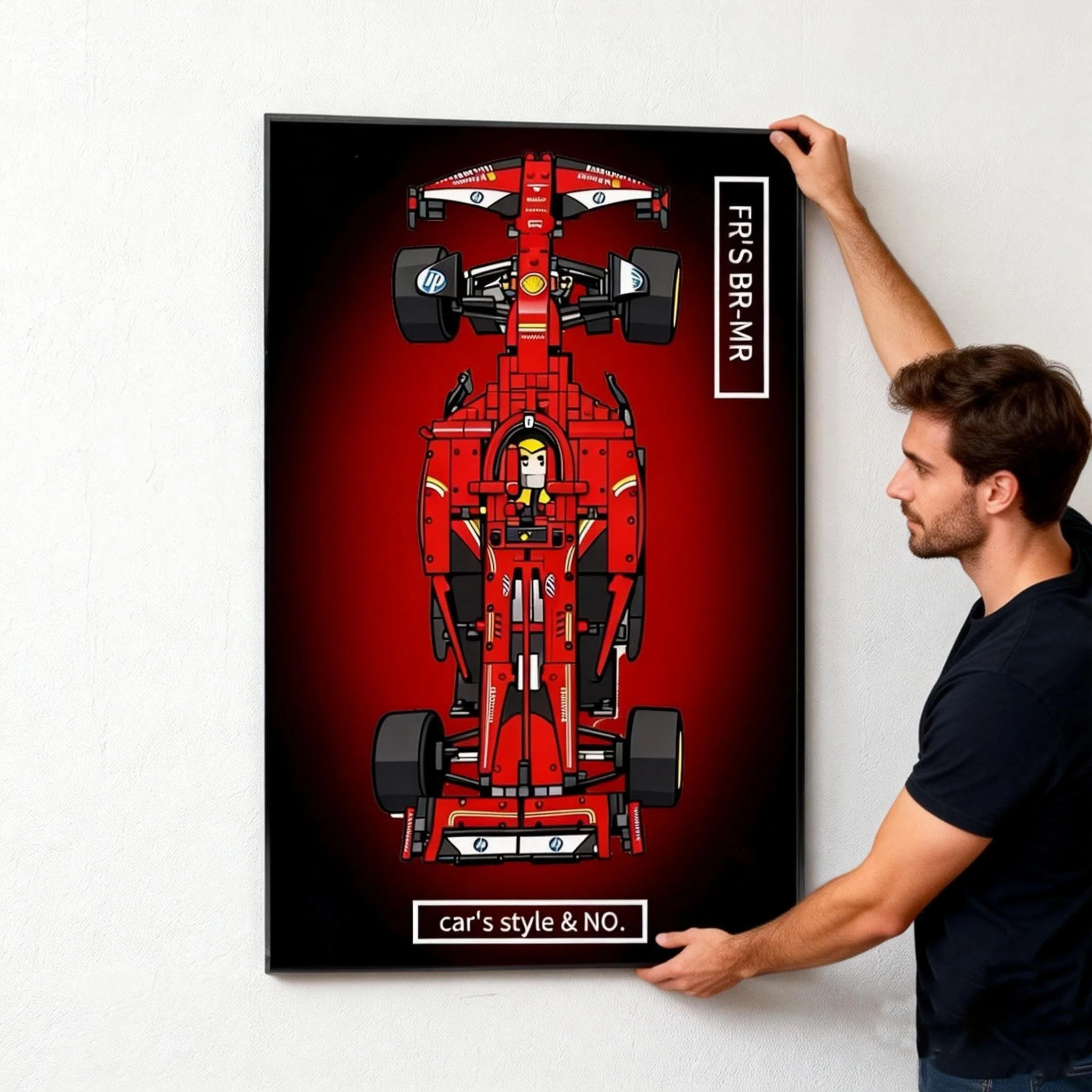 

NEW Display Wallboard for Lego 42207 Ferrari SF-24 F1,Adult Collectibles for Lego Car Wall Mount Building Blocks