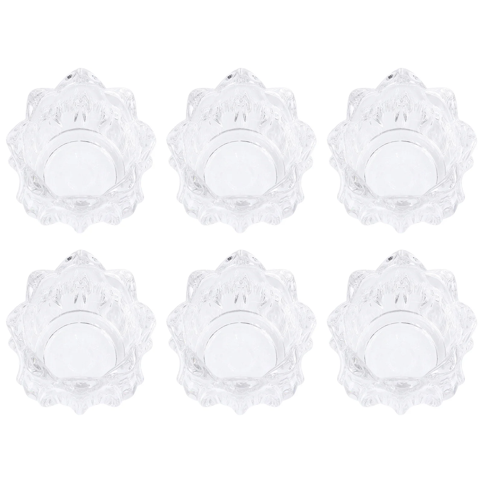 

6 Pcs Cup Desktop Decor Wedding Tea Light Holders Decorative Transparent Votive Decorations
