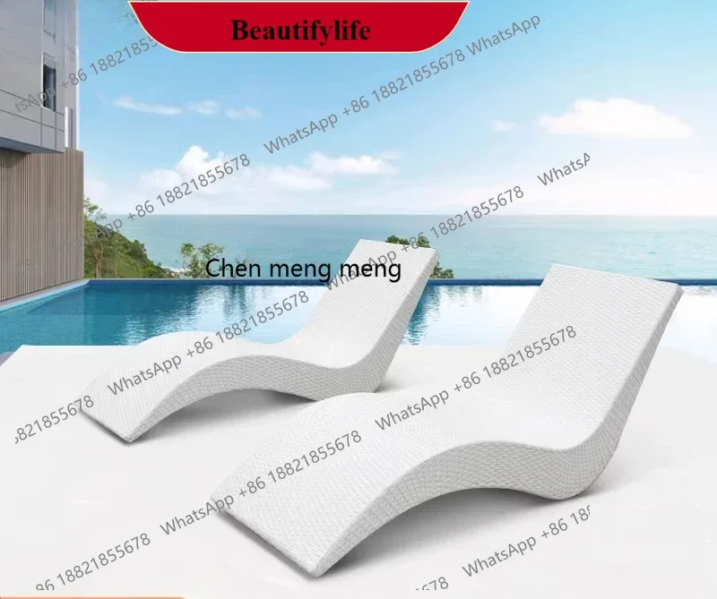 

M138Outdoor rattan loungers hotel swimming pool leisure loungers balcony garden villa courtyard nap bed