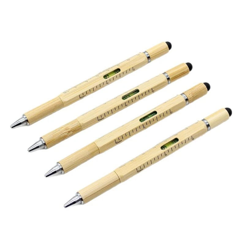 Подарочная ручка W89C для мужчин 6 в 1 Multitool Tool Pen с отверткой Ruler Levelgaug