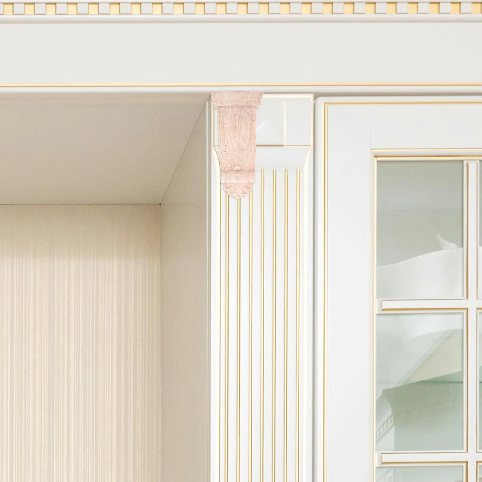 

Wood Corbels Solid Carved European Design Decorative Roman Column Shelf Bracket Vintage Wall Shelf Corner Moulding Trim Home