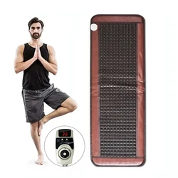Hot Stone Jade Tourmaline Heating Mat for Back Pain Relief Heat Therapy with Tourmaline Mattress Heating Smart Timer