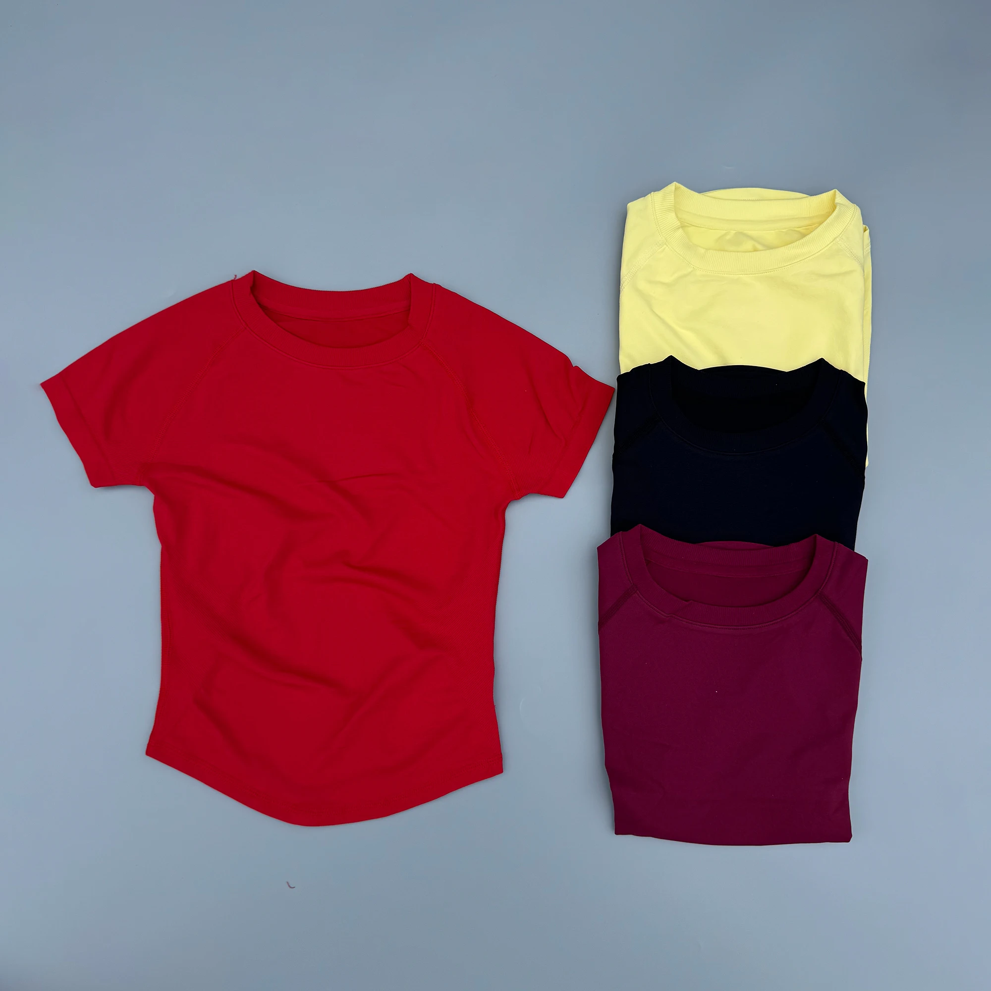 Image of Sport-Kurzarmshirt Nahtloses Yoga-Trikot Kleidung Damen Lauf-Sport-T-Shirt Workout-Shirts Fitness-Sportweste