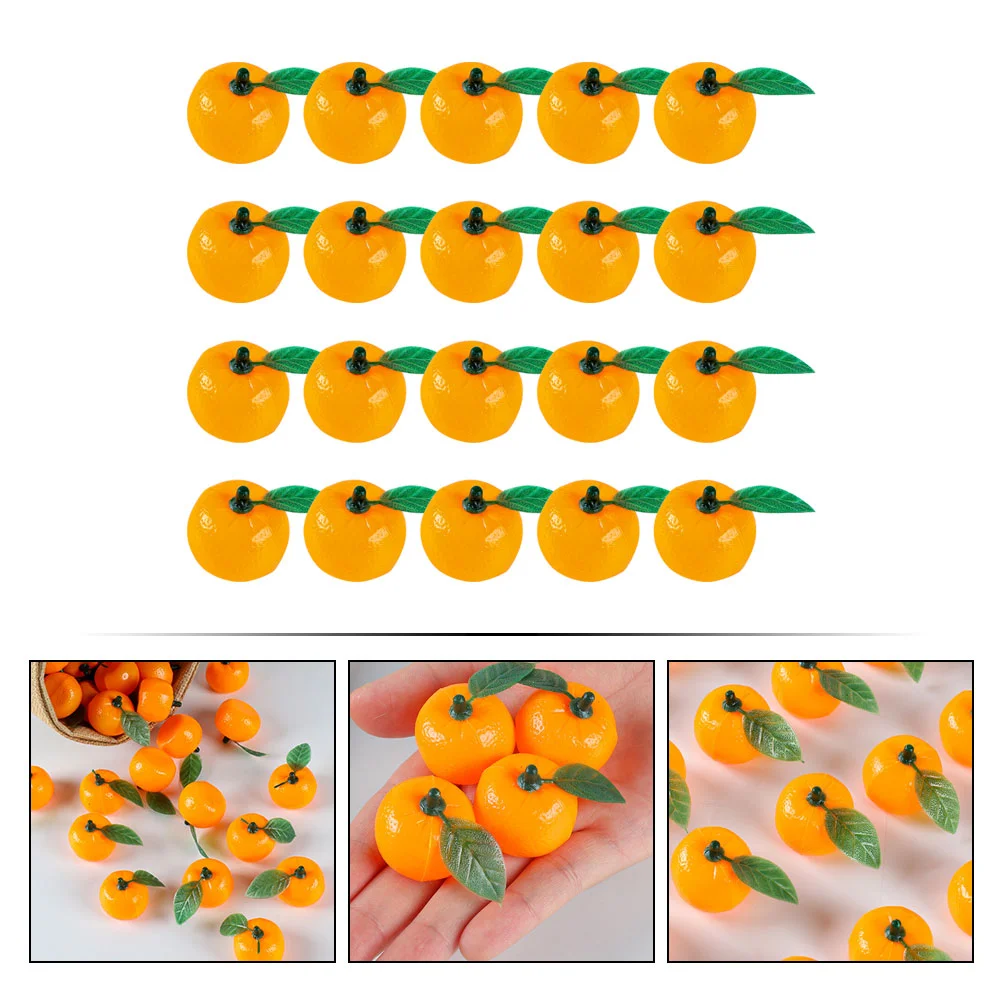 20pcs Lifelike Small Oranges Adornments False Fruits Props Artificial Oranges Decors Artificial Fruits