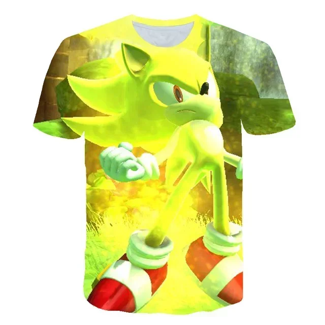 2024 primavera estate New Sonics t-shirt stampata in 3D Set abbigliamento per bambini divertimento alla moda abbigliamento Pokemoned di alta qualità