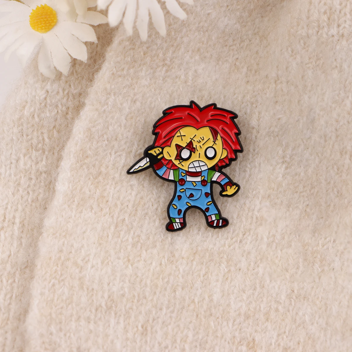 Horror Bride Enamel Pin Brooches for Women Men Lapel Pins Badges on Backpack Clothes Accessories Movie Jewelry Halloween Gifts