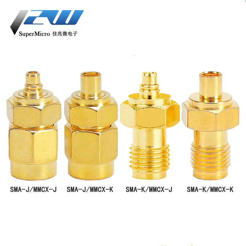 1Pcs SMA to MCX/MMCX Adapter MMCX to SMA Male plug & Female jack Straight RF Coaxial Antenna Connector Kit High Quality