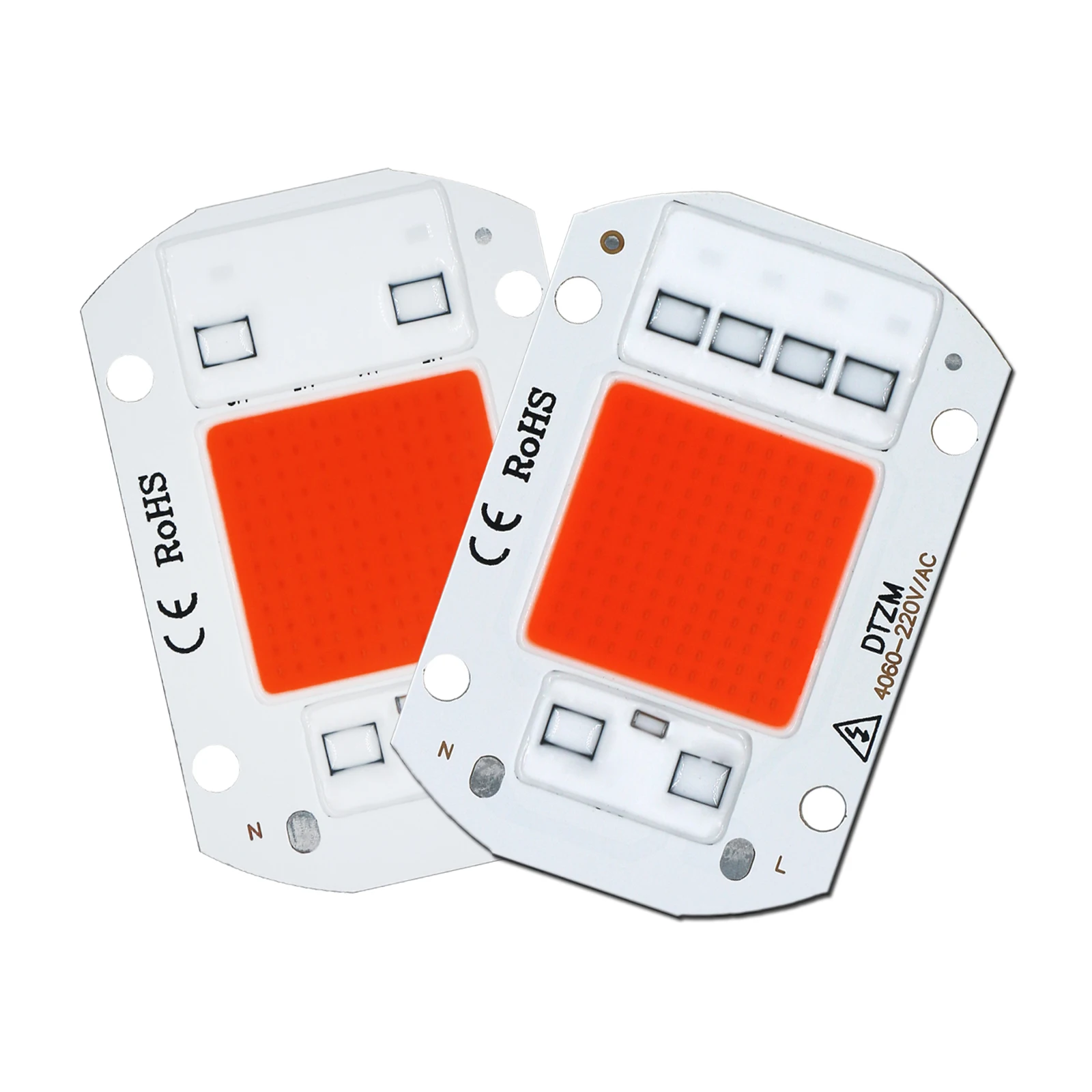 Ac220v 10w 20 30 50 led crescer cob chip phyto lâmpada espectro completo para plantas de interior plântula crescer e crescimento da flor iluminação diy