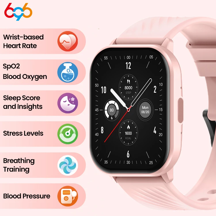 2.03' Smart Watch Men Fitness Tracker Blue Tooth Call Smartwatch Heart Rate Monitoring Voice Assistant Message Push Games Sports