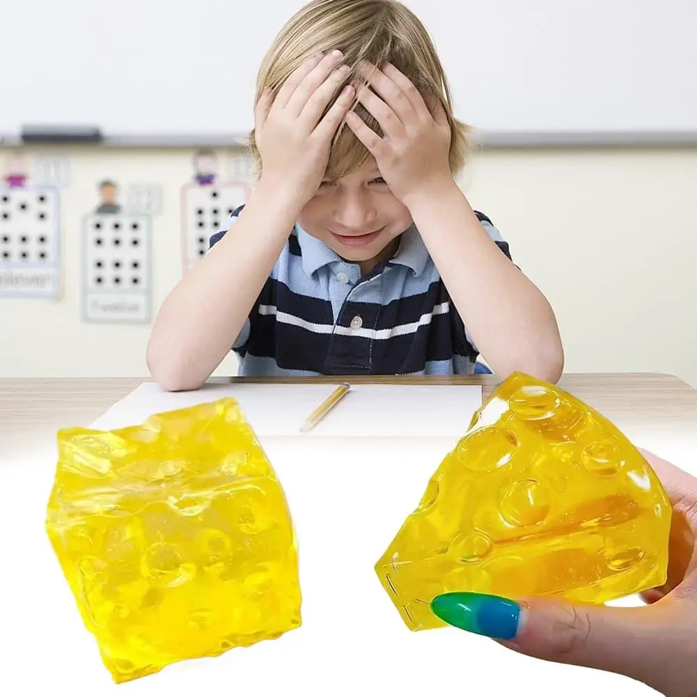 Käse-Zucker Squishy Stressball Langsam Aufsteigendes Fidget-Spielzeug zur Stresslinderung und Angstabbau für Erwachsene und Jugendliche – Detail 8