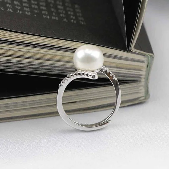 Luxury Designer Natural Pearl Zircon Rings for Women Korean Fashion Accessories for Women Bride Wedding Jewelry Anillos Mujer