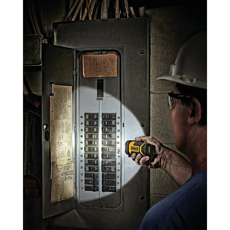 DEWALT-luz de trabajo DCL023, 7,2 V/8V Max, luz LED compacta de mano, 80 lúmenes, patrón de luz de 2 zonas, herramientas de iluminación