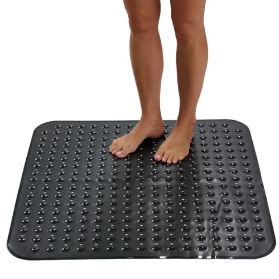 

Очень большой квадратный нескользящий коврик для душа 31 x 31 дюймов, XL коврик для ванной комнаты, квадратные коврики для душевых кабин и полов в душевых комнатах с защитой от скольжения