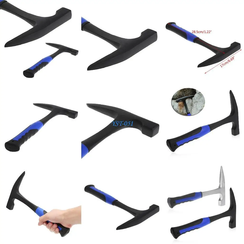 

E15A Rock Pick With Flat Tip Shock Reduction Grip Geological Stratigraphic Hammer