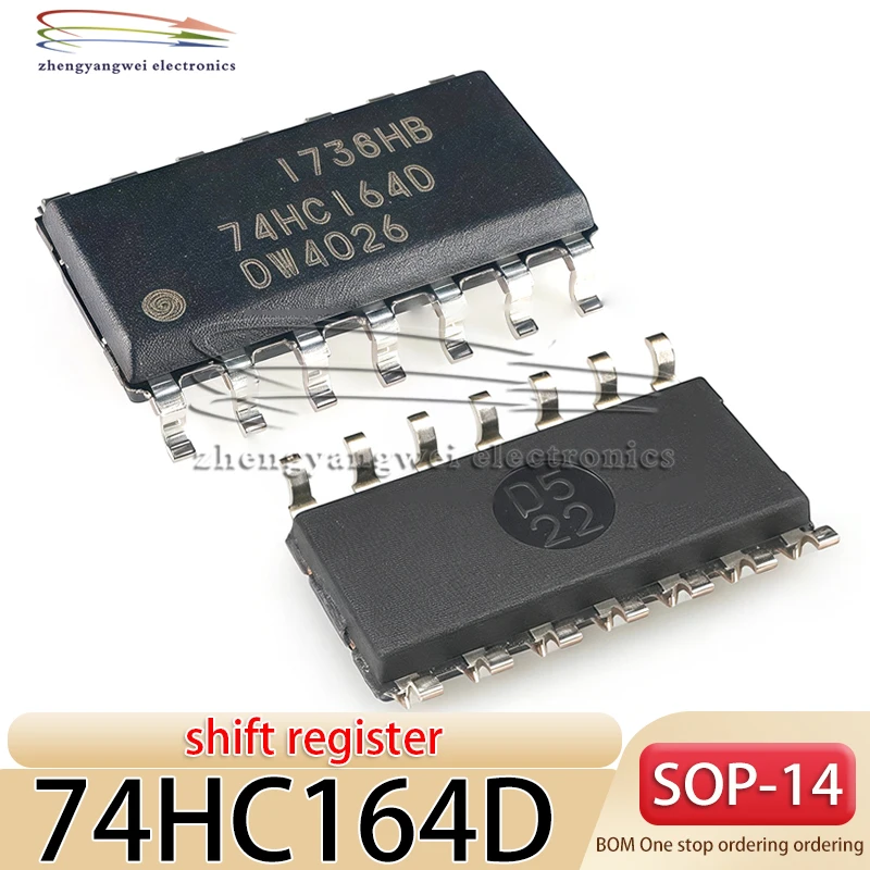 10PCS 74HC164D 74HC03D 74HC21D 74HC74D SOP-14 flip-flop logic gate shift register IC chip
