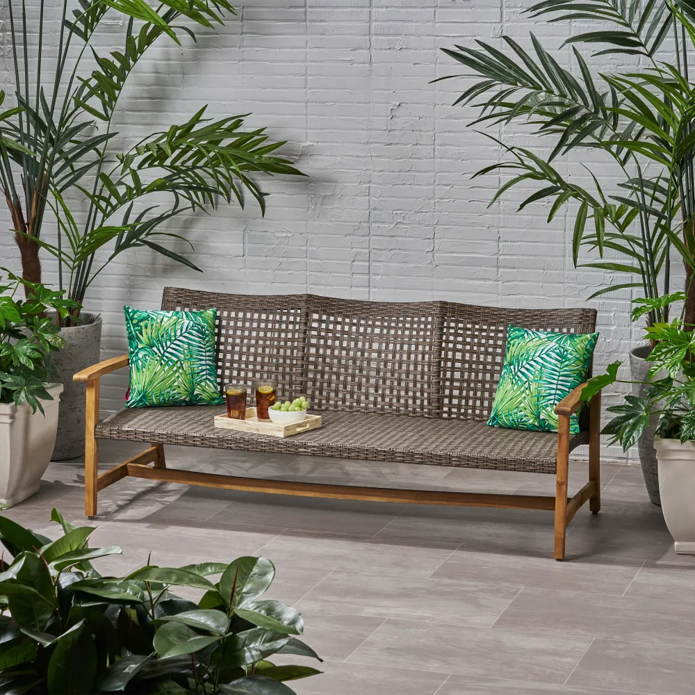 

HAMPTON WOOD + WICKER 3 SEATER outdoor furniture rattan furniture