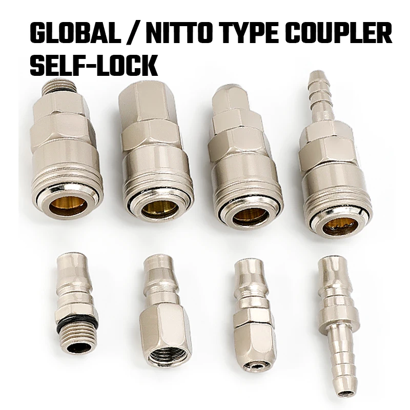 Acopladores tipo NITTO Encaixe pneumático de travamento automático 20/30/40 PP SP PF SF PH SH PM SM Conector de compressor de ar