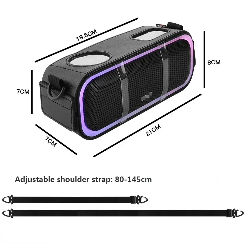 حافظة PU قوية مع حزام نايلون قابل للفصل لمكبر الصوت Doss Soundbox Pro تضمن سلامة مكبر الصوت في جميع السيناريوهات