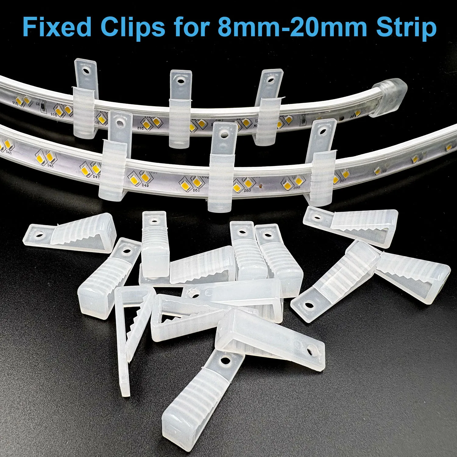 

5-100pcs Led Connector Fix Clips Plastic Buckle COB Led Lighting Mounting Fastener Accessories For RGB 2812B Neon Strip Lights