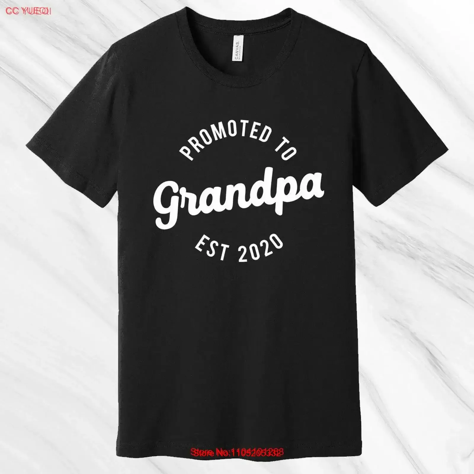 Promoted to Grandpa T Shirt Pregnancy Announcement Father's Day Christmas for New vintage Washed graphic Comfortable fashion