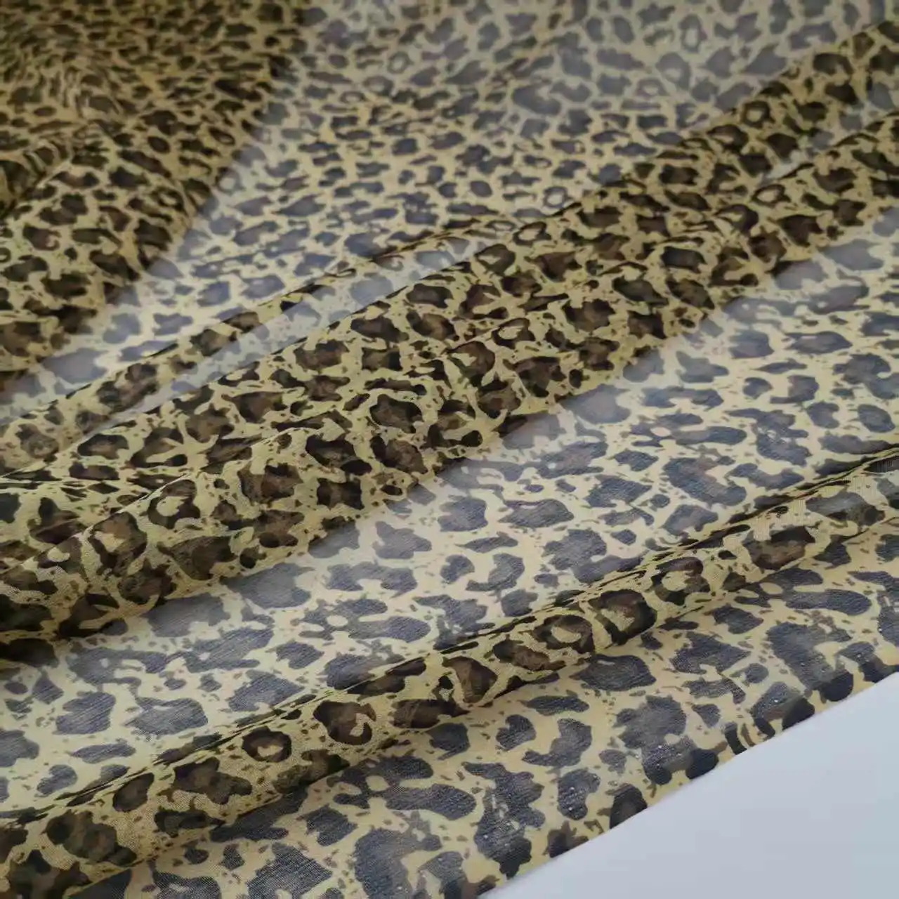 

On Sale 100% Real Silk Sexy Leopard Animal Print Georgette Fabric Mulberry Silk DIY Sewing Material