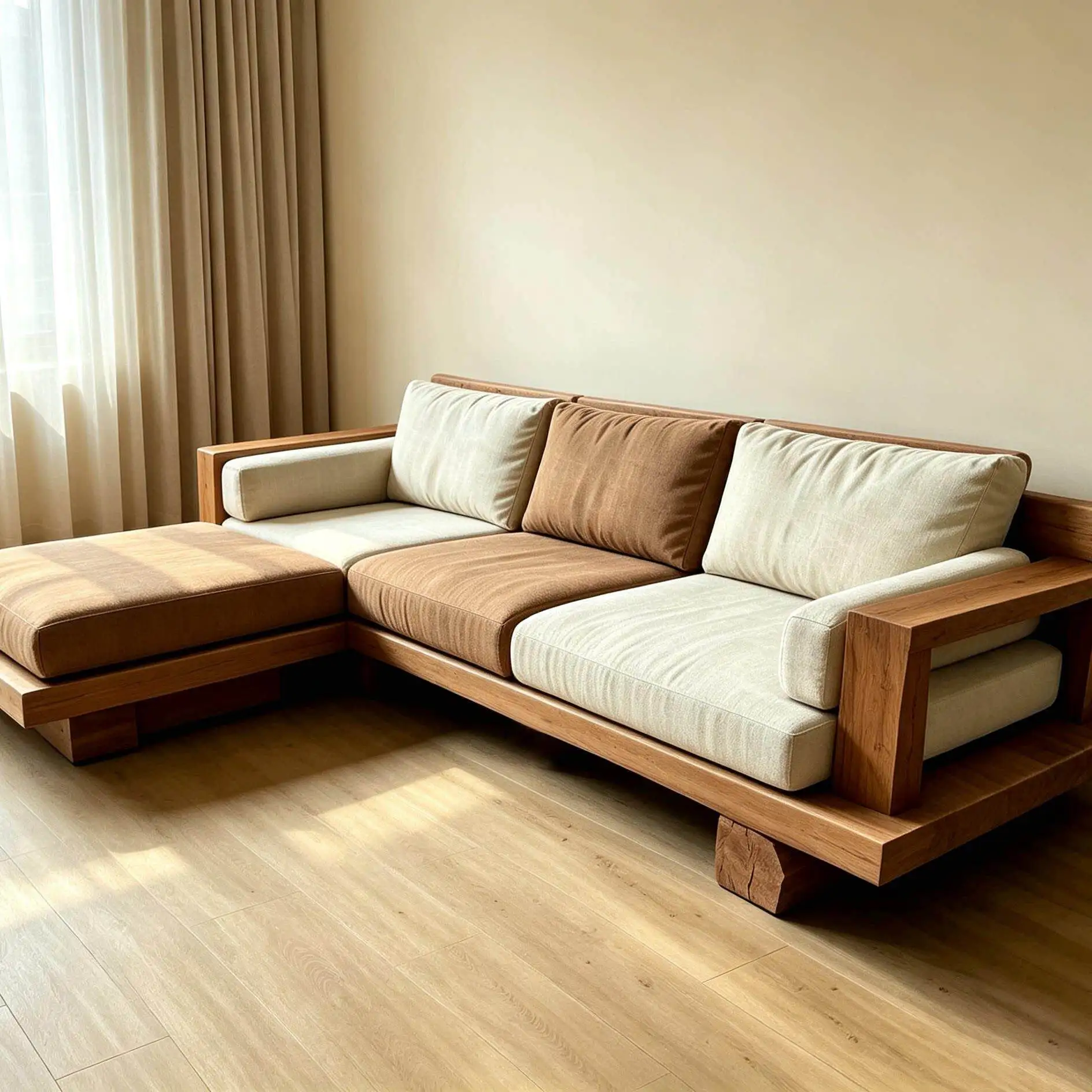 Elm  old elm all solid wood s all solid wood living room straight row  solid wood sofa