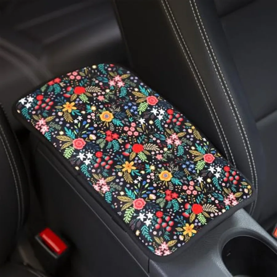 

Vehicle Center Console Armrest Cover Pad, Universal Fit Soft Comfort Center Console Armrest Cushion for Car, Stylish Pattern De