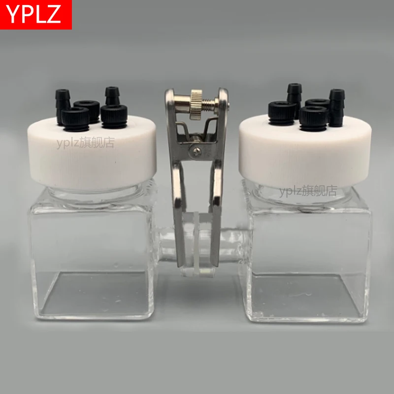 

H-type replaceable membrane high temperature resistant and high light transmittance quartz sealed electrolytic cell