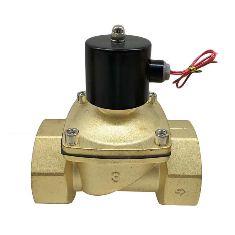 2 W 2-way brass water valve 3 inches 4 inches solenoid valve 220 volts AC normally closed DN65 DN80 wire lead type large