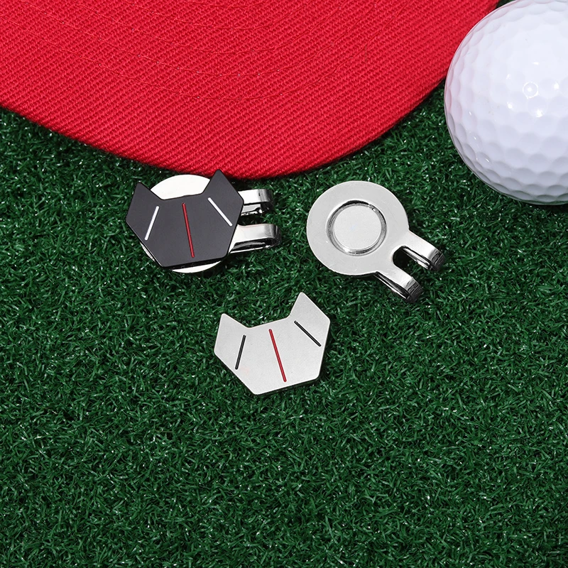 One Putt Golf Ball Marker Putting Alignment Aiming Tool Magnetic Hat Clip Golf Ball Position Marker Cap Badge For All Golfer