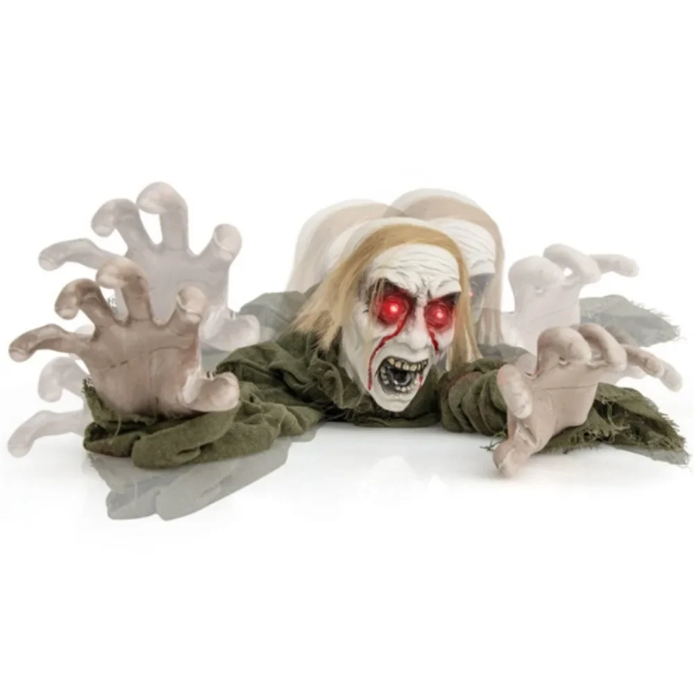 

Halloween zombie decorations with sparkling eyes and spooky sounds