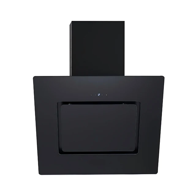 70cm Wall Mount Range Hood Touch Control Full Black Side Rangehood Cooker Hood