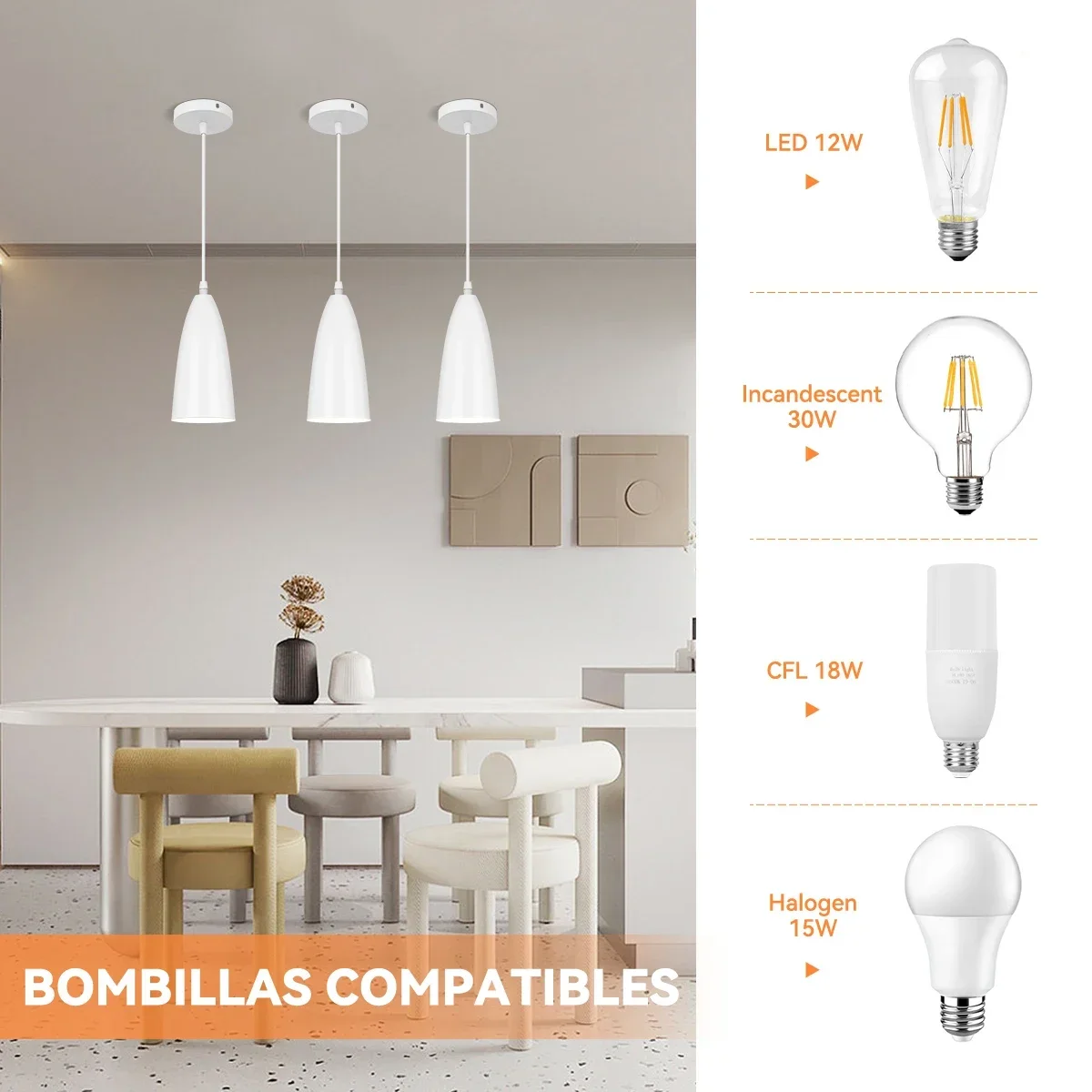 Moderne LED-Pendelleuchten für E26/E27-Lampen, Kaffeebar, Esszimmer, Kronleuchter, Deckenleuchte, Dekor, hängende Innenbeleuchtung