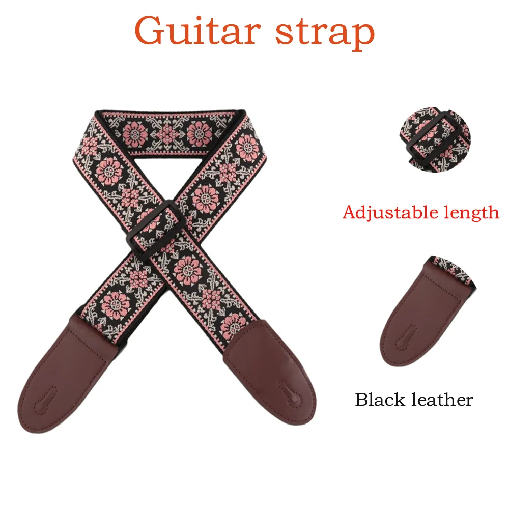 Guitar Strap 5Cm Trend All-In-One Crossbody Bag Wide Strap Guitar Personality Strap Ethnic Wind Widened And Thickened