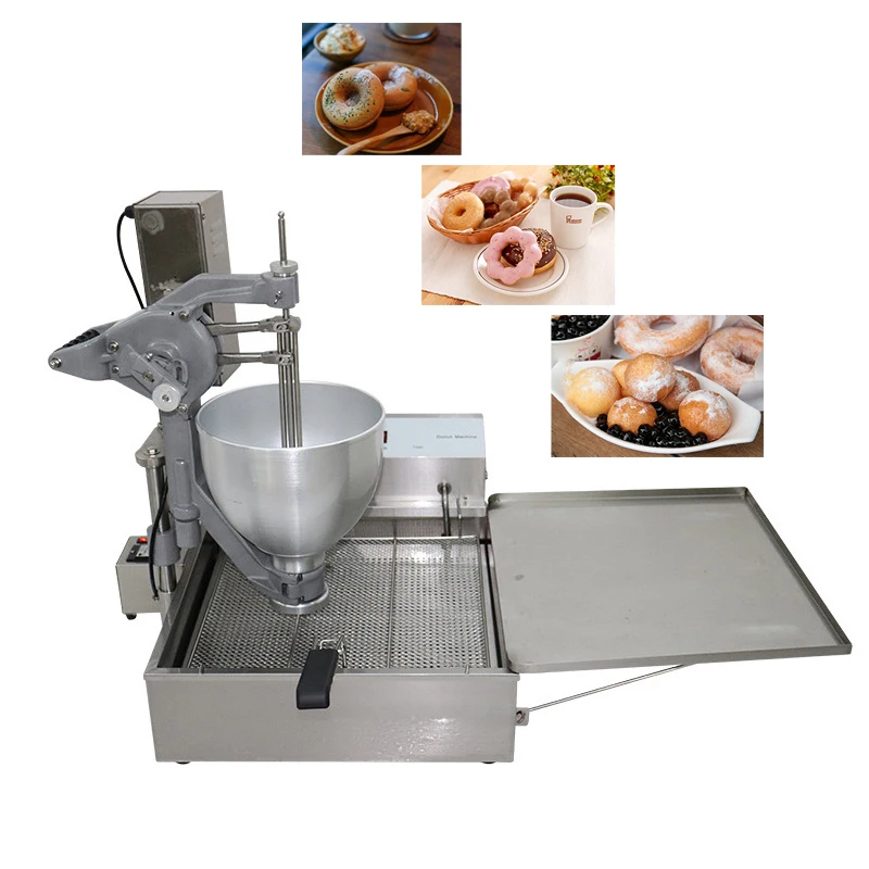 Commercial Tabletop Electric Donut Machine Stainless Steel Multi-Flower Donut Fryer T-102S Spherical Dessert Fryer
