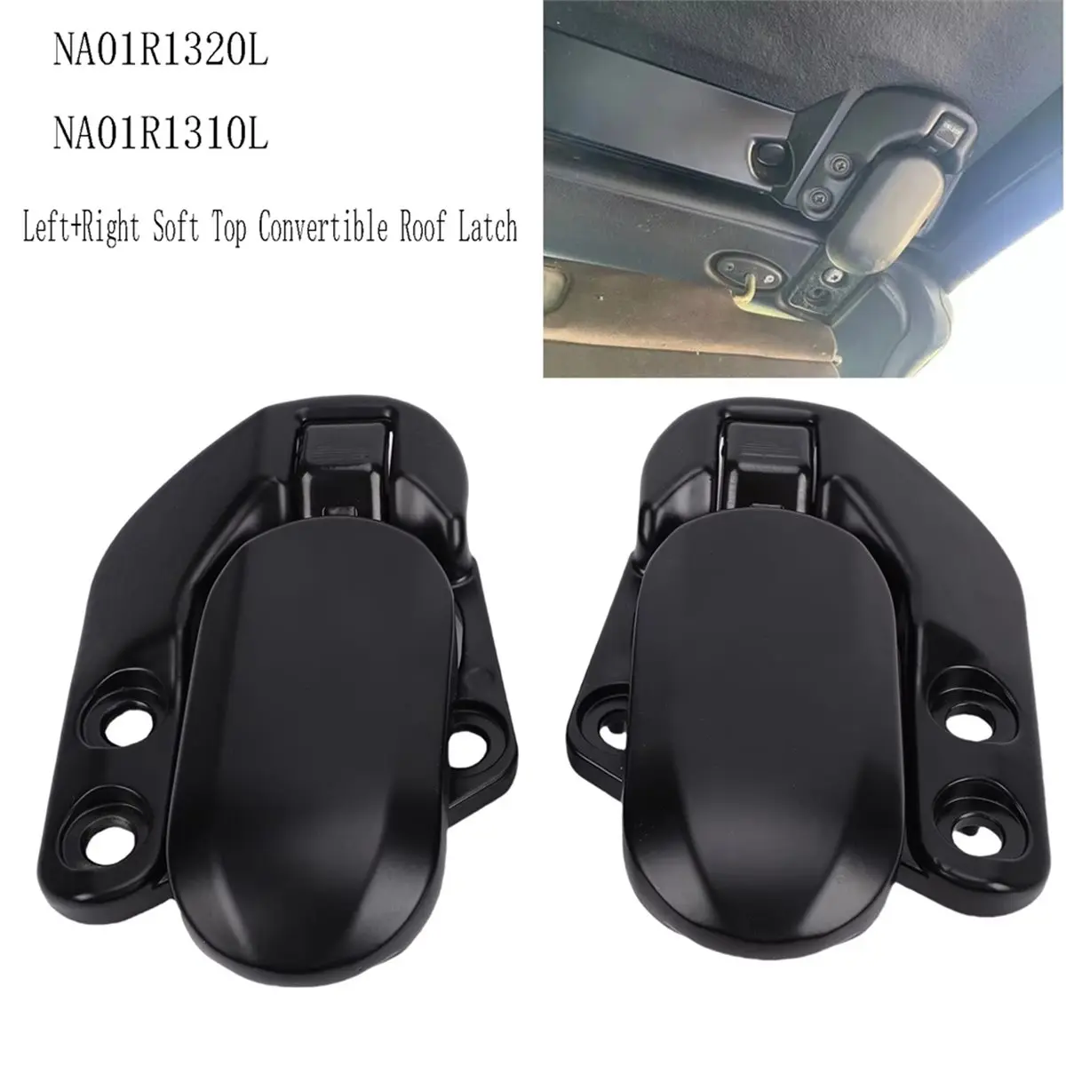 #90L Left+Right Soft Top Convertible Roof Latch for MazdaMX-5,Mazda MX-5 Convertible Roof Latch,(Plastic)