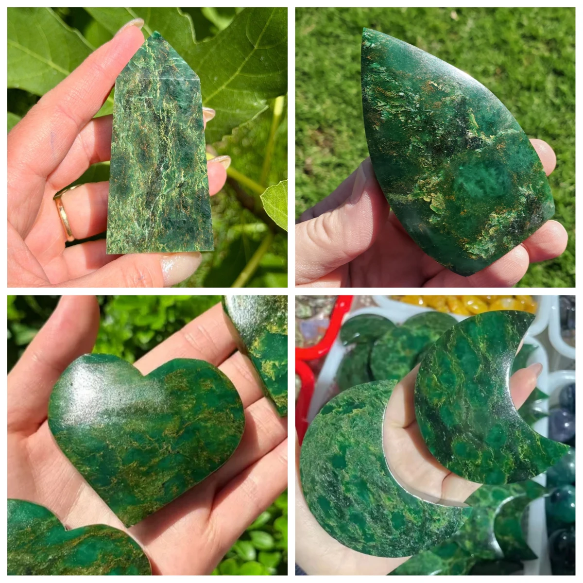 Random Natural Emerald Quartz Crystal Tower Polished Single Point Crystal Pillar Mineral Specimen Wholesale